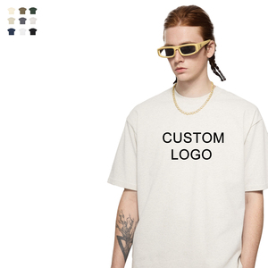 T-shirt en coton 100% de haute qualité, 305 g/m², lourd, décontracté, ample, à épaules tombantes, avec logo personnalisé, pour homme - Product Image 1