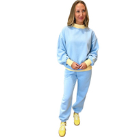 Sweat-shirt à col montant colorblock surdimensionné KY Mockneck-pullover, ensemble jogging et sweat-shirt
