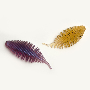 Señuelo de pesca artificial de PVC, tipo lombriz de hoja plana, suave, con cola de aguja, en forma de babosa de piel de cerdo, hundible, venta al por mayor - Product Image 2