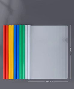 Chất lượng cao trong suốt PP đầy màu sắc ràng buộc thanh trượt chất kết dính 10c 12c 14C 16C thư mục tập tin cho văn phòng trường học - Product Image 1
