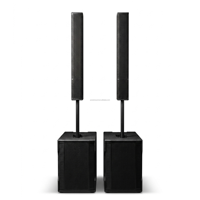 Système de sonorisation colonne EEVO X12 avec subwoofer de type chariot, 8 haut-parleurs actifs bidirectionnels de 4 pouces, pour DJ, mariages, fêtes et scènes
