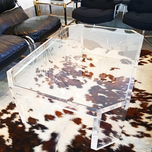 Mesa <span class=keywords><strong>de</strong></span> <span class=keywords><strong>centro</strong></span> acrílica transparente minimalista moderna con <span class=keywords><strong>centro</strong></span> <span class=keywords><strong>de</strong></span> vidrio rectangular para decoración <span class=keywords><strong>de</strong></span> sala <span class=keywords><strong>de</strong></span> estar - Product Image 5