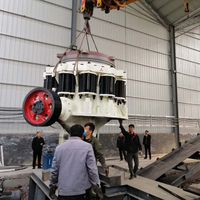 Concasseur à cône composé Xinhai DC Motor & PLC pour les industries minières et agglomérées, haute productivité avec composants d'engrenage à roulement