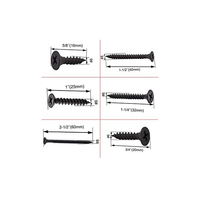 Vente directe d'usine - Vis pour cloisons sèches - Embout Phillips - Filetage fin - Noir # Vis autotaraudeuses 6*25mm