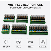 Module de relais à montage sur rail DIN 8 canaux de haute qualité, ignifuge, pour contrôle industriel, avec indicateur LED