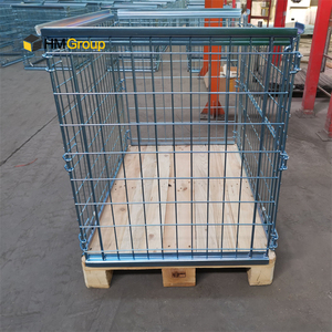 Euro Pallet Kích thước gấp có thể tháo rời lưu trữ thép kim loại Pallet lồng - Product Image 2