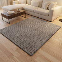 Tapis moderne en cachemire tufté jacquard à poils ras, antidérapant, couleur personnalisable, épaisseur 5 mm, lavable en machine pour salon et chambre à coucher
