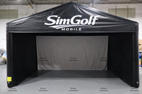Tente de golf gonflable publicitaire pour simulateur de golf avec écran d'impact pour entraînement extérieur