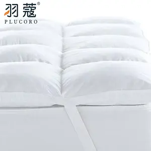 Witte Veren Naar Beneden Vulling Hotel Bed Matras Toppers Thuis Zacht Hotel Bed Topper