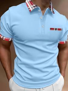 Einfache Herren Casual Fashion Sommer Kurzarm Button Polo Shirt Basic Mass Business Style - Product Image 5