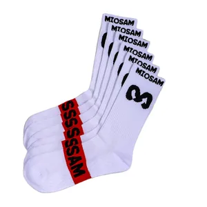 MIOSAM en kaliteli özelleştirilmiş 168N kalın terry ekip çorap erkek profesyonel spor spor pamuk uzun tüp logo çorap
