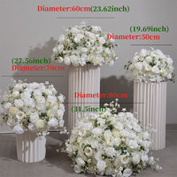 Boule de fleurs artificielles personnalisée pour la décoration de mariage, décoration de centre de table