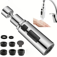 Buse de robinet de cuisine multifonctionnelle pour salle de bain Ceinture rotative universelle Scrapping Small Waist Bubble Head Modern Pull-Out