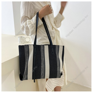 กระเป๋าผ้าแคนวาสแบบพับเก็บได้เป็นมิตรกับสิ่งแวดล้อมขนาดใหญ่หนาขนาดใหญ่ผ้าฝ้ายสำหรับช้อปปิ้งผ้าแคนวาสสีดำขนาดใหญ่ออกแบบได้ตามต้องการ - Product Image 3