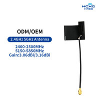 Antena Interna FPC de Doble Banda 2.4G 5.8G AX3000 con Interfaz U.FL MHF1 y Adhesivo 3M para Router, Hub y Hogar Inteligente IoT
