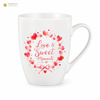Tasse en grès « Amour Romantique & Moments Doux » 11oz, compatible lave-vaisselle, pour couples, cadeau d'anniversaire ou de mariage