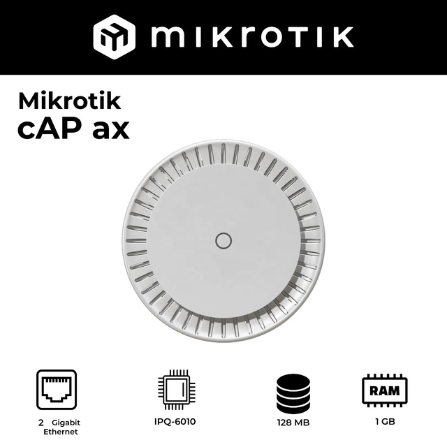 Factory Direct Mikrotik cAPGi-5HaxD2HaxD cAP AX Dual-Band Quad Core 1.8GHz Gigabit Wireless Ceiling Access Point WiFi 6