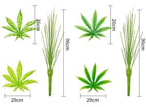 Bonsái de Hojas de Cáñamo Artificiales, Hojas de <span class=keywords><strong>Arce</strong></span> Artificiales en Maceta, Planta Artificial para Decoración de Sala de Estar, Oficina, Escalera, Balcón - Product Image 2