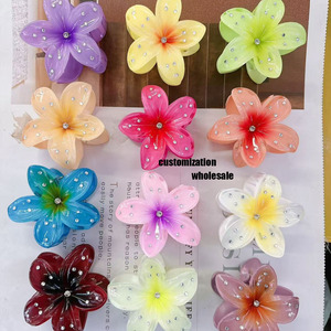 Cross-Border Plumeria Bauhinia Épingle À <span class=keywords><strong>Cheveux</strong></span> Griffe Clips Nouveau Style Simulé Diamant Bonbons Fleur <span class=keywords><strong>Cheveux</strong></span> Accessoires <span class=keywords><strong>Strass</strong></span> Retour - Product Image 1