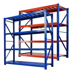 Boltless 4-shelf warehouse shelving medium duty garage storage rack