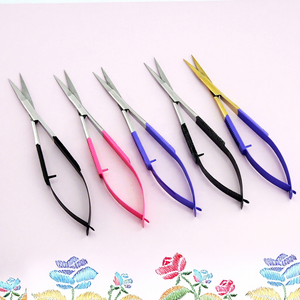 Ciseaux de printemps Ciseaux à sourcils droits extra fins Action de printemps Broderie ciseaux de printemps Toilettage pour barbe cils moustache - Product Image 1