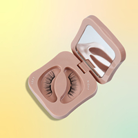 Cils magnétiques avec kit d'eyeliner, 3 paires de cils magnétiques réutilisables, kit de faux cils améliorés avec pince à cils à l'intérieur, Su