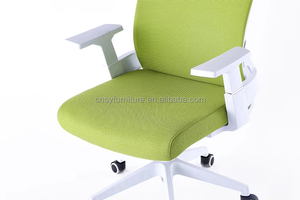 Fauteuil pivotant ergonomique moderne à dossier bas en métal extensible en plastique, utilisable comme chaise de conférence - Product Image 5