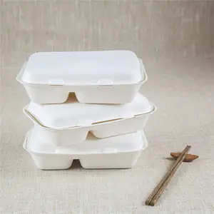 catering food containers disposable cajas biodegradables pollo container collapsable