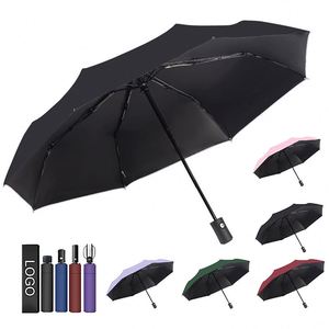 High Quality Travel <b>Foldable</b> Compact Paraguas Auto 3 Folding <b>Umbrella</b> Automatic with Logo Printing - Product Image 1