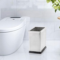 Poubelle à toit ouvert de 10 L poubelle en acier inoxydable poubelle de cuisine avec support de sac amovible poubelles à déchets