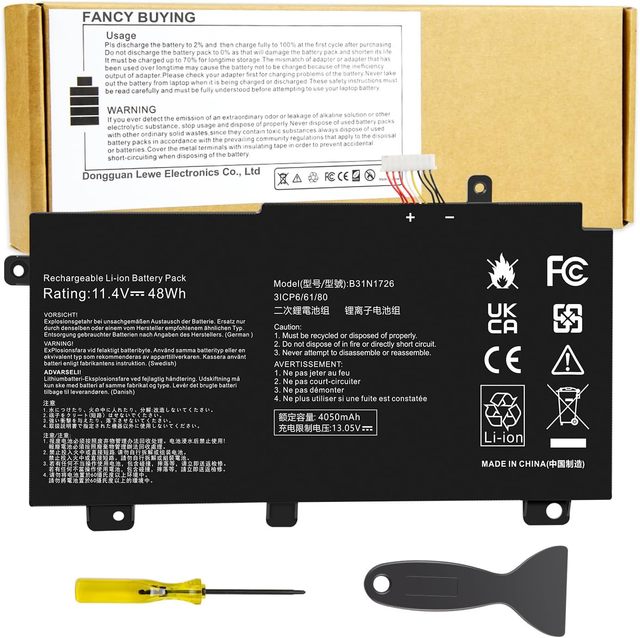 B31N1726 Laptop Battery FX80 FX80G FX80GD FX80GE FX80GM FX86 FX86FE FX86FM TUF FX504 FX504GE FX504GM FX505 FX505DT FX505DY