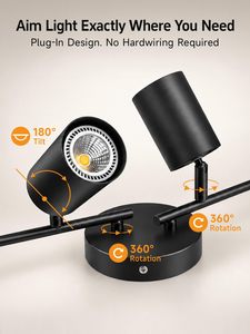 Kit de Iluminación de Riel Enchufable de 4 Luces, Foco de Techo con 4 Bombillas GU10 Incluidas, 1500LM, 3 Temperaturas de Color, Control Remoto - Product Image 4
