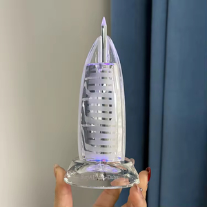 <span class=keywords><strong>Torre</strong></span> de Cristal <span class=keywords><strong>del</strong></span> <span class=keywords><strong>Hotel</strong></span> Burj Al Arab de Dubái con Iluminación de Color Personalizada para Decoración de Oficina, Regalo Empresarial - Product Image 6