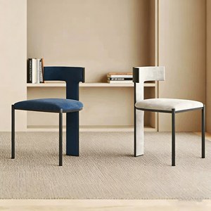 Silla de Comedor Moderna de Metal MR, Silla Lateral de Acero, Taburete para Hogar, Hotel, Restaurante - Product Image 1