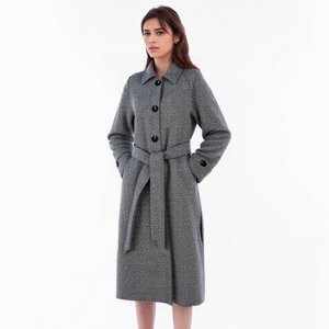 Nuovo Cappotto da Donna 2025 con Collo a Tartaruga, Ecologico, ad Asciugatura Rapida, Traspirante, <span class=keywords><strong>in</strong></span> Maglia Simil-Lana, Manica Lunga, Colore Sale e Pepe - Product Image 1