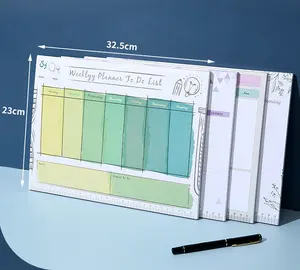 Pianificatore mensile settimanale giornaliero di stampa colorata all'ingrosso per fare la lista blocchi note per gli studenti pasto forniture per ufficio inseguitore di salute