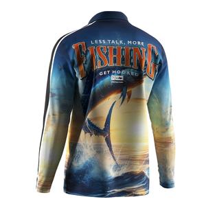 เสื้อโปโลแขนยาวสำหรับผู้ชาย ตกปลาได้ น้ำหนักเบา ป้องกันแสงแดด UPF50+ ผ้าระบายอากาศ เหมาะสำหรับนักล่าและกิจกรรมกลางแจ้ง - Product Image 5