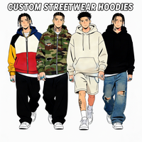 Fabricant OEM ODM sur mesure – Nouveaux sweats à capuche streetwear épais pour hommes en coton, imprimés, brodés de strass, avec fermeture éclair