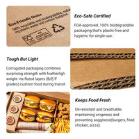 Boîtes à poisson et frites en carton ondulé kraft personnalisables avec logo, recyclables, pour vente en gros, emballages à emporter pour la restauration rapide
