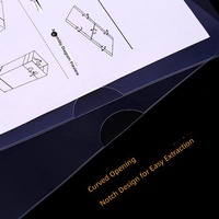 Carpeta de Presentación Transparente en Forma de L, Tamaño A4, de PP Grueso, con Impresión de Logotipo Personalizado, para Almacenamiento de Facturas y Datos, Marca CENTURY, Gran Venta