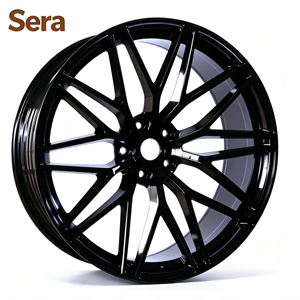 ล้อแม็กซ์ Sera Hot Sale ขนาด 21 นิ้ว สีดำฟอร์จเคลือบเงาเต็มวง รุ่น 5112 CB66.5 รูบอล สำหรับรถ <span class=keywords><strong>Porsche</strong></span> หรูหรา แต่งรถสปอร์ต - Product Image 1
