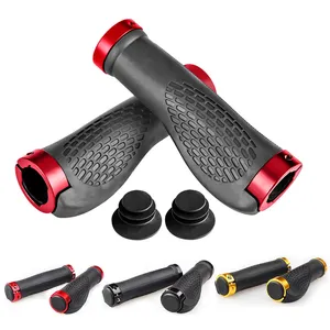 Rubber Bike Handlebar Grip Anti-Skid Ergonomic Mountain MTB Cycling Parts Bicycle Grips Black Gold Red Blue