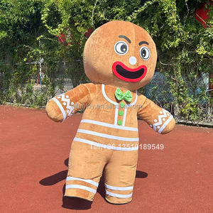 Funtoys inflable personalizado pan de jengibre Gingersnap hombre mascota disfraz Navidad Cosplay Mascotte Halloween para adultos 2/2.6m - Product Image 5