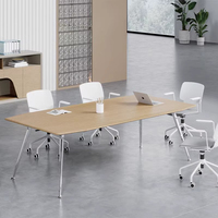 Personnalisable moderne petite salle de réunion Table de conférence mobilier de bureau panneau MDF adapté pour l'école hôtel hôpital bureau