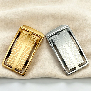 Cinturón versátil con hebilla automática y adornos geométricos para hombres, cinturones formales y casuales, uso en todas las ocasiones - Product Image 1