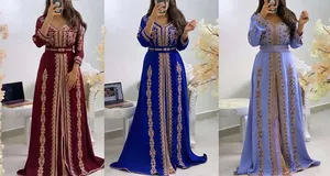 Prom Dresses 2024 Kaftan Abaya Islamic Clothing Embroidery Beaded Kaftan Luxury Dresses Elegant Caftan Marocain Women 1 Piece
