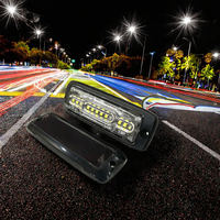 Feux stroboscopiques LED bleus homologués ECE R65, feux de calandre d'urgence pour voiture, étanches IP67, nouvelle garantie de 2 ans