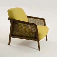 Fauteuil simple en bois massif, style nordique, balcon, dossier en rotin créatif, fauteuil inclinable, design décontracté, meubles de maison