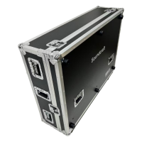 Flight case à roulettes OEM pour console de mixage numérique Soundcraft ZED-436, avec couvercle rabattable et 6 pieds en caoutchouc