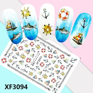 Autocollant 3D pour ongles, décoration, étiquette, série palmier de l'océan, étoile, poisson, navire, Animal de mer, DIY, bricolage, nouvelle collection, été <span class=keywords><strong>2020</strong></span> - Product Image 5